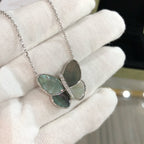 Lumi® Großer Schmetterlingsanhänger aus Silber mit Diamanten