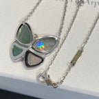 Lumi® Großer Schmetterlingsanhänger aus Silber mit Diamanten