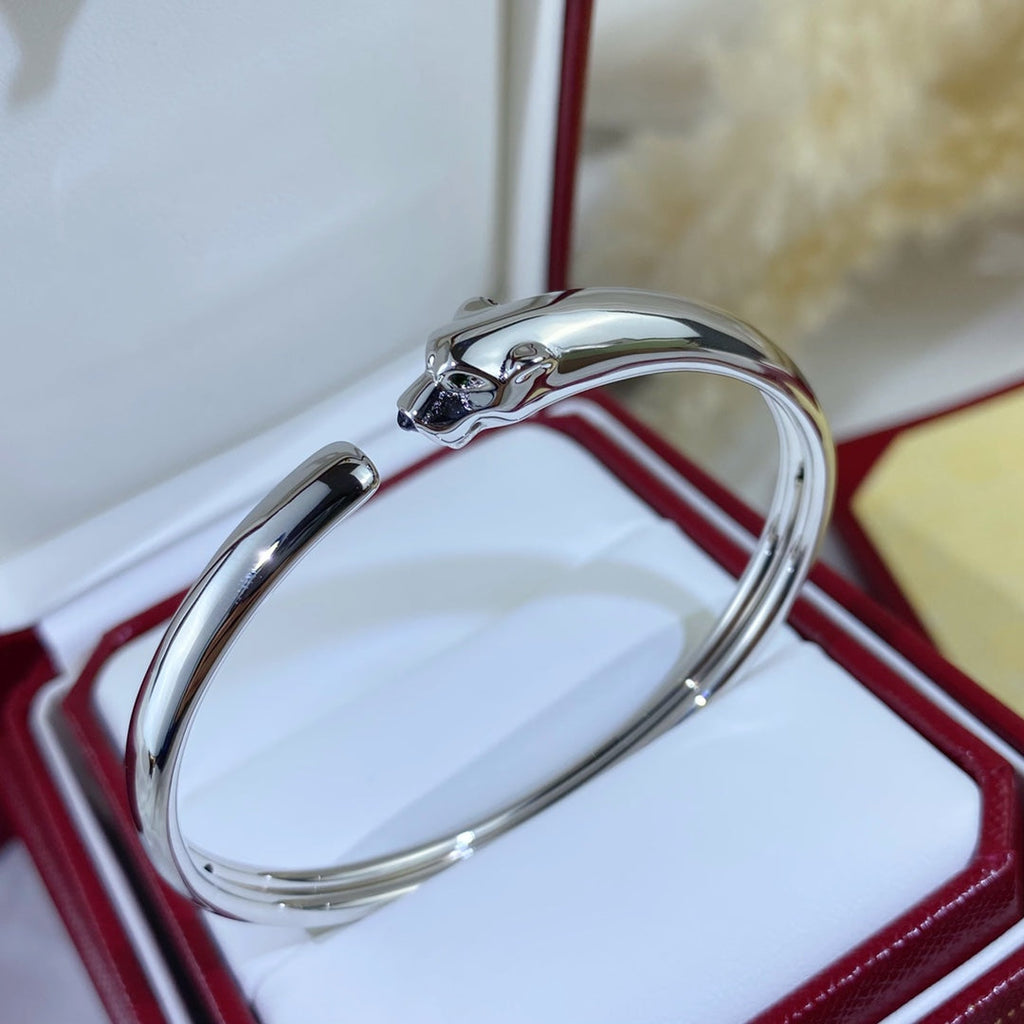 LumiPanthere Silbernes offenes Armband