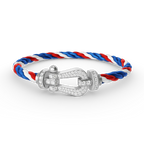 Lumi® FORCE Großes Hufeisen Volldiamant-Armband Silber