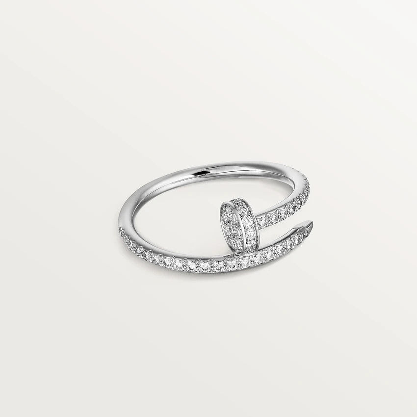 Lumi Juste Ring, 1,8 mm Silber, Diamanten