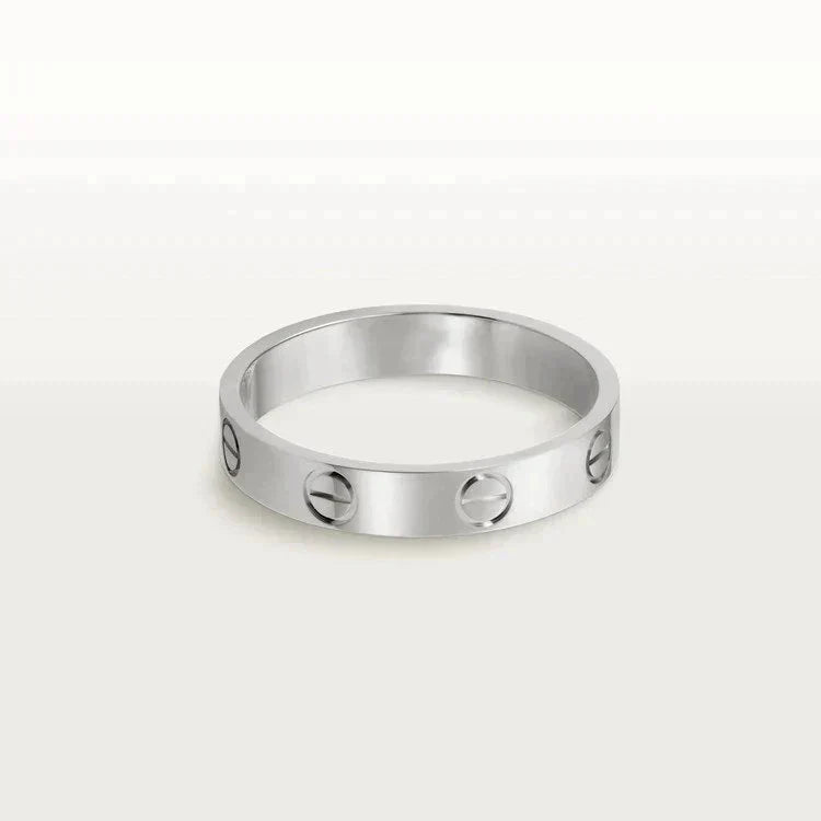 Lumi® LOVE RING 4MM 1 DIAMANT SILBER