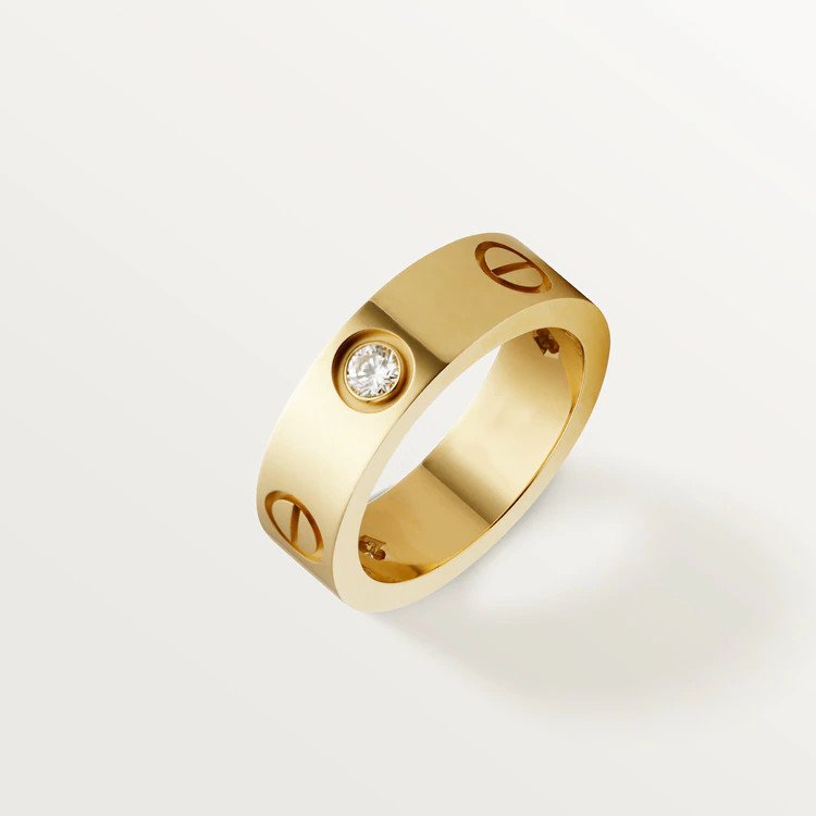 Lumi® LOVE RING 5,5 MM 3 DIAMANTEN ROSÉGOLD