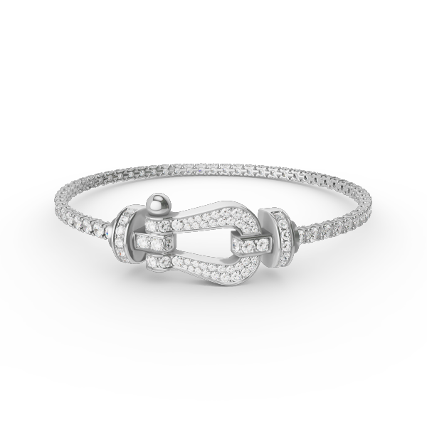 Lumi® FORCE Großes Hufeisen Volldiamant-Tennisarmband 